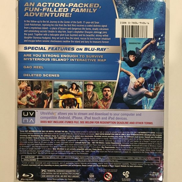 New Line Cinema JOURNEY 2 THE MYSTERIOUS ISLAND Blu-Ray & DVD Set - Picture 2 of 5